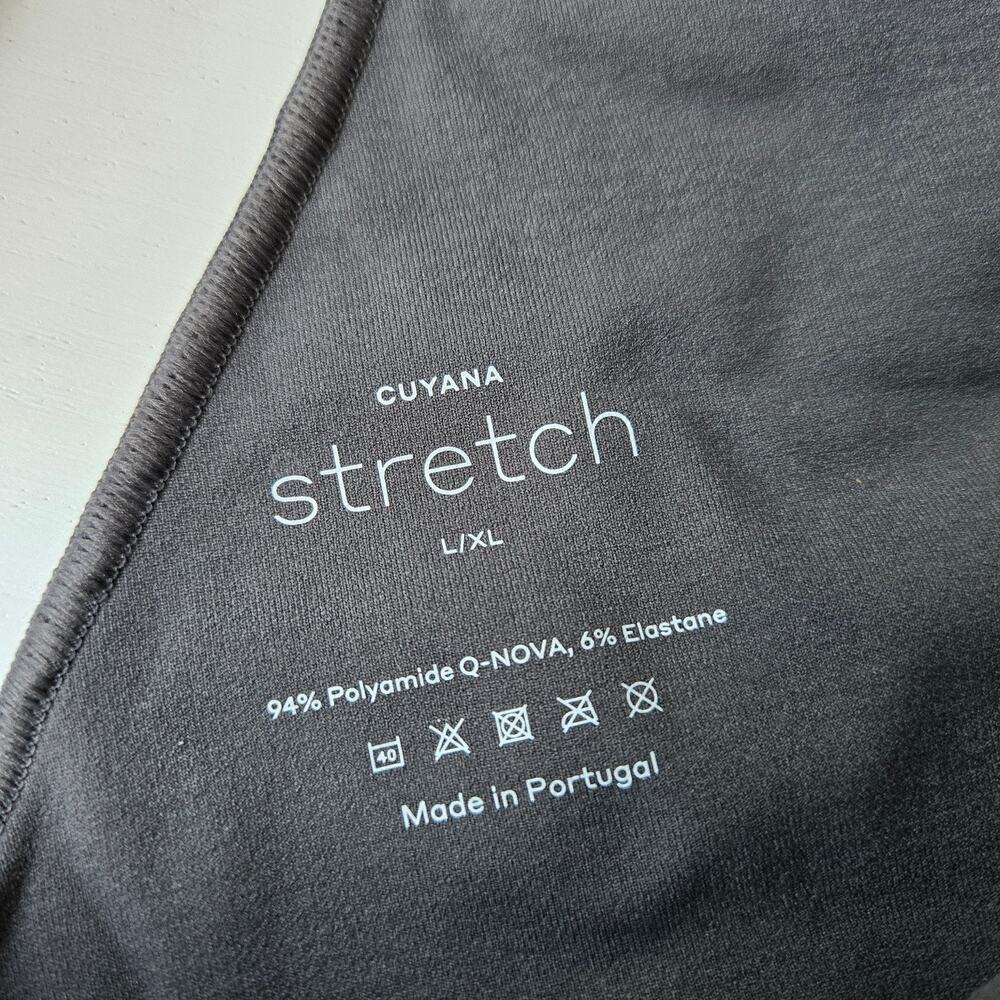 Cuyana NEW Stretch Cropped Top Charcoal Gray Sports Bra Womens Size Large XL - Picture 6 of 9